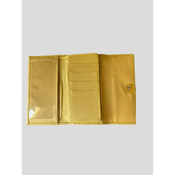 Fossil Floral Leather Canvas Handbag Purse With Leather Wallet Lot - Picture 14 of 16